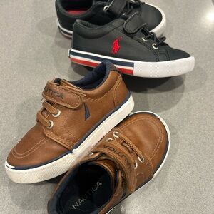 Polo RL black and Nautica Brown Kids Casual Sneakers - size 6